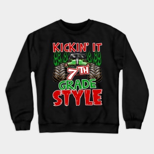 Kickin it 7th Grade Back to School Teacher Crewneck Sweatshirt